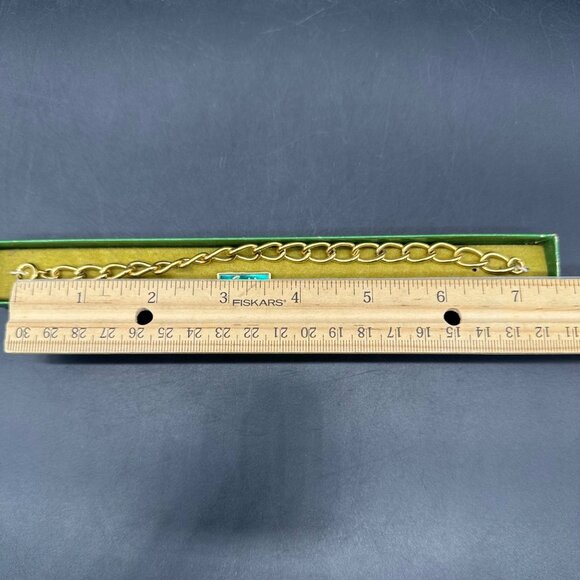 Vintage Chain Bracelet Speidel 10K Gold Filled Original Box 1970s Jewelry 7 Inch - Picture 8 of 8